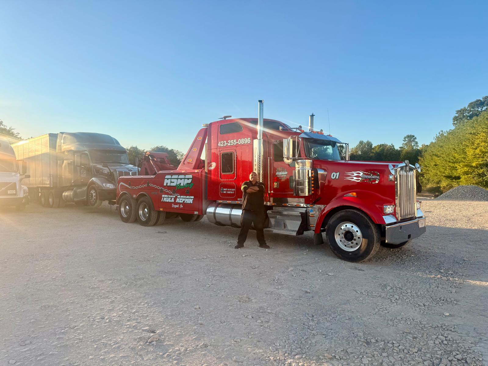 Heavy duty towing rotator on I-75 Chattanooga